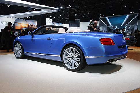 Bentley - Bentley Continental GT Speed Convertible retrotreno auto di lusso al salone di Detroit 2013