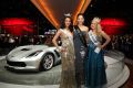 3 Queens around the Corvette at the NAIAS 2015 of Detroit