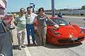 Ferrari e amici ferraristi con Filippo, Gaetano e Paola (da destra verso sinistra) allAutodromo del Levante a Binetto