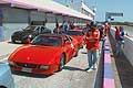 Ferrari schierate in corsia box allAutodromo del Levante a Binetto del 6 Giugno 2015