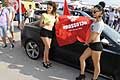 Sexy girls e vettura dellAlfa Romeo Club Rosso130 presso lAutodromo del Levante di Binetto