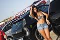 Donne Motori con Alessia con la Fiat Punto tuning al Donne Motori Show 2012 a Binetto