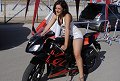 Moto Aprilia RS con Tatiana al Donne e Motori Show edizione 2012. Sexy girls in moto