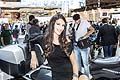 Bella Ragazza dello stand Bmw su moto BMW R 1200 RT allEicma 2013