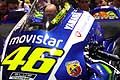 Moto GP Yamaha con il 46 di Valentino Rossi allEicma 2015 di Milano