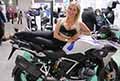 Beautiful Hot Blonde Girls Hostess Giulia Boffini e moto Bmw allEicma 2021 di Milano