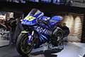 MotoGP Yamaha del Biker Velentino Rossi, 9 volte campione del mondo di MotoGP allEicma 2021 di Milano il Salone Internazionale del motociclo