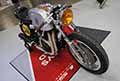Moto Triumph Bonneville Caffeine creata da Dino Romano unico esemplare al mondo esposto all´Eicma 2021 di Milano il Salone Internazionale del motociclo