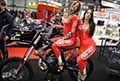 Hot Sexy Girls la bruna Debora Oggiono e la bionda Elena Berlato al Eicma 2021 il Salone del motociclo di Milano esposizione internazionale, foto by Automania Mimmo Scalera