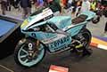 Moto da corsa Honda NSF 250 RW che gareggia nel campionato 2021 classe Moto 3 all´Eicma di Milano 78 edizione del Salone Internazionale del Motociclo