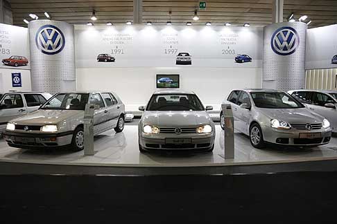 Fiera di Padova - A Padova sono esposte le sette generazioni della Volkswagen Golf
