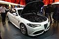 Nuova Alfa Romeo Giulia Quadrifoglio Verde cofano motore al Salone di Francoforte 2015