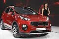 kia Sportage color rosso al Motor Show di Francoforte 2015