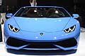 Lamborghini Huracn Spyder frontale al Salone di Francoforte 2015