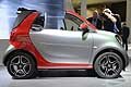 Smart Fortwo cabrio vista laterale al Salone Internazionale di Francoforte 2015