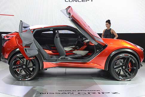 Nissan - Equipaggiato con il sistema Series Hybrid EV, sistema ibrido basato sulle tecnologie dei veicoli elettrici (EV), la Nissan Gripz Concept promette una guida piacevole.