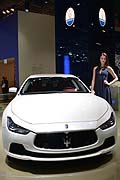 IAA - Maserati Ghibli e hostess at the Frankfurt Motor Show 2013