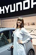 Hostess stand Hyndai at the Frankfurt Motor Show 2013