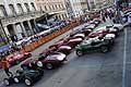 Panoramica auto storiche esposte in Piazza della Libert per la 4^ Rievocazione del GP di Bari