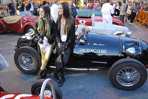 GP di Bari 2015 - Bellissima auto storica Triumph Moss Monaco del duo femminile Valentina Chicco e Giorgia Di Donna al Gran Premio di Bari 2015