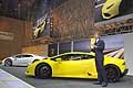 Stephan Winkelmann and Lamborghini Huracan LP 610-4 at the 2014 Geneva Motor Show