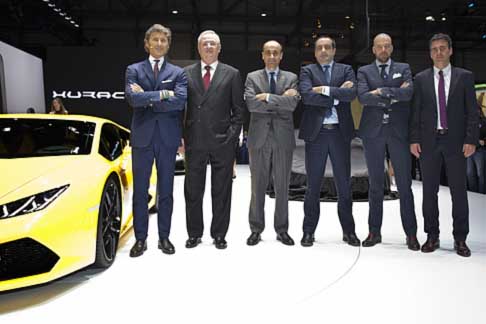 Lamborghini - Conferenza Stampa allo stand Lamborghini al Salone di Ginevra 2014