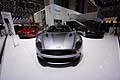 Aston Martin Vanquish Centenary frontale e panoramica stand al Ginevra Motor Show 2013