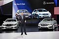 Joachim Schmidt, Executive Vice President Mercedes-Benz Cars & Sales Marketing presenting the new Mercedes E-Class