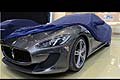 Anteprima mondiale Maserati GranTurismo MC Stradale con il telo al Salone di Ginevra 2013