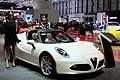 Alfa Romeo 4C Spider white at the Geneva Motor Show 2015