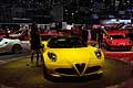 Alfa Romeo 4C spider anteriore vettura al Ginevra Motor Show 2015