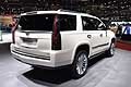  Cadillac Escalade posteriore white color al Motor Show di Ginevra 2015