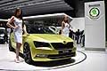 Skoda Superb hostess al Salone di Ginevra 2015