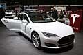 Tesla Model S 85D electric vehicle at the Geneva Motor Show 2015