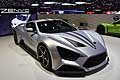 Zenvo ST1 supercar estrema in grado di raggiungere una velocit massima autolimitata a 375 km/h grazie al potente motore V8 di origine Chevrolet al Salone Internazionale di Ginevra 2015