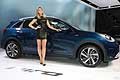 Kia Niro sport car and girl in Geneva Motor Show 2016