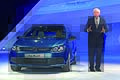 Volkswagen Polo Blue GT press conference Dr Ulrich Hackenber at the Geneva Motor Show 2012
