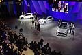 Stand Mercedes-Benz con la vettura Classe A al press day di Ginevra 2012