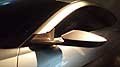 Aston Martin DB10 dettaglio specchietto retrovisore Film 007 Spectre al Museo Bond in Motion di Londra