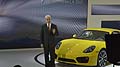 Porsche Cayman gialla in anteprima al LA Auto Show 2012