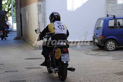 Rievocazione storica moto storiche - Marino Sport 350cc pilota Borghin Buido di Due Ville (Vi) alla Milano Taranto 2016