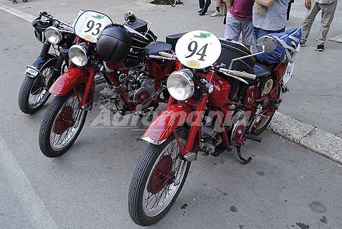 Rievocazione storica moto storiche - Moto Guzzi Airone Classe 250cc alla Milano Taranto 2016