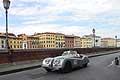 Jaguar XK 120 OTS con il driver Berg Joel Lysgaard e codriver Leander Kajsa a Pisa alle Mille Miglia 2014