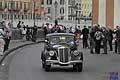 Lancia Aprilia Berlina 1350 con il driver Berg Joel e co-driver Lysgaard Leander Kajsa a Pisa per le Mille Miglia 2014