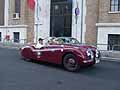 Jaguar XK 120 OTS del 1950 con gli italiani Giancarlo Giacomelli e Alessandro Spada