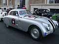 Vettura BMW 328 Mille Miglia Coup con i coniugi Giuliano Can e Lucia Galliani vincitori dell'ultima edizione delle Mille Miglia del 2010