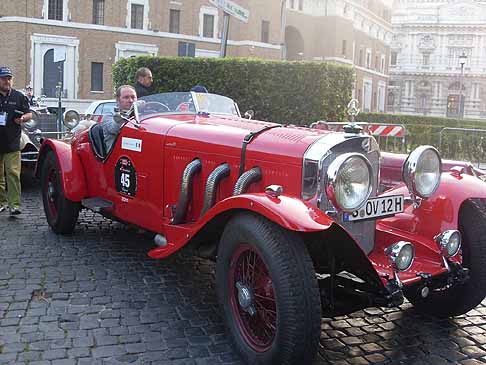 Fiat - La vettura di Mass Agostini una Mercedes 710 SS 1930 in partenza da Roma