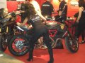 Hostess su moto ducati al Motodays 2012 presso la Fiera di Roma