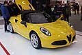 Alfa Romeo 4C Spider gialla al Motor Show 2016 di Bologna