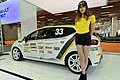 Renault Clio racing car e hostess al Motor Show di Bologna 2016